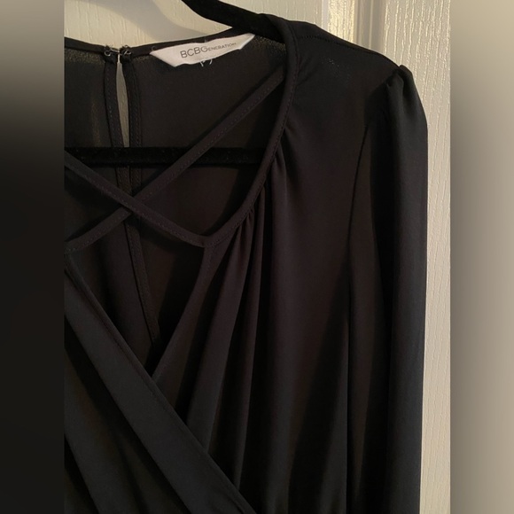 BCBG Wide Leg Black Jumpsuit - Picture 3 of 7